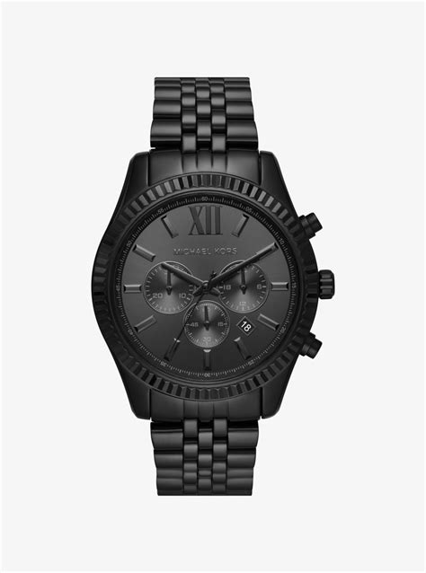 michael kors oversized watch measurements|michael kors matte black watch.